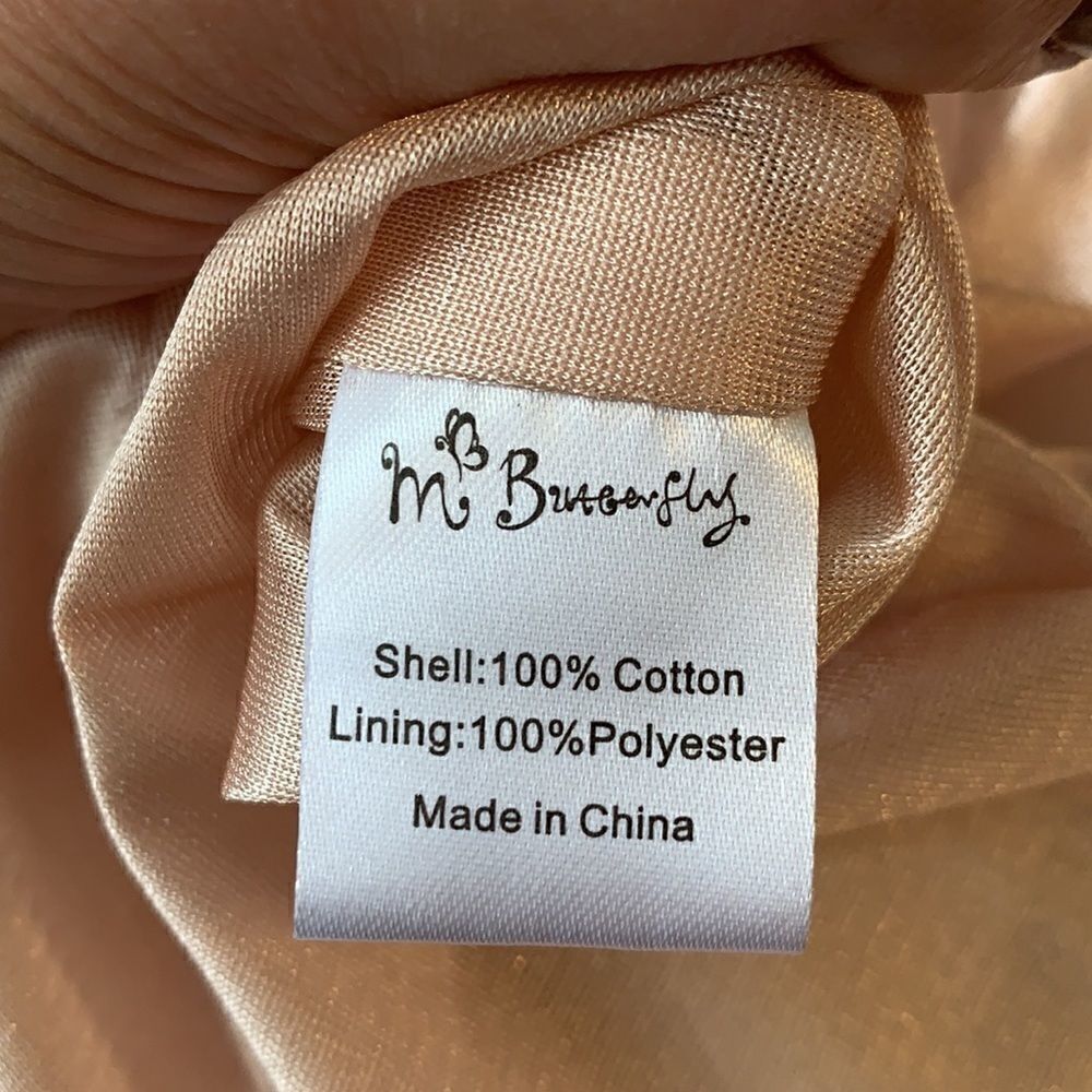 Neutral Ruffle Neck Dress Size Large - Picture 3 of 4